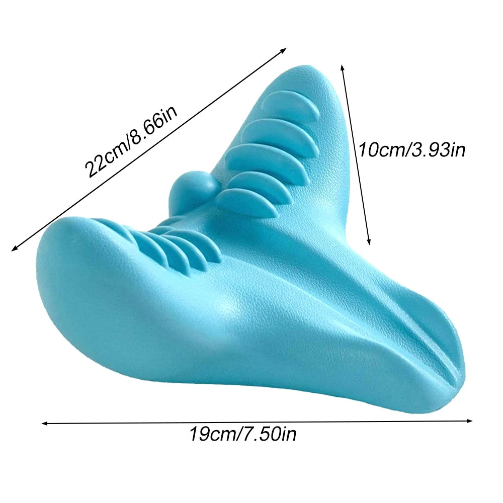 Cervical Chiropractic Traction Pillow Device Neck Shoulder Stretcher Massager Relaxer for Pain Relief Cervical Spine Alignment